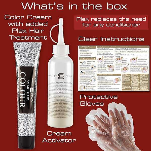Smart Beauty Red Hair Dye with Plex Anti-Breakage Technology Protecting and Restoring Hair Structure, Plum Color, Vegan and Cruelty-Free - Image 7