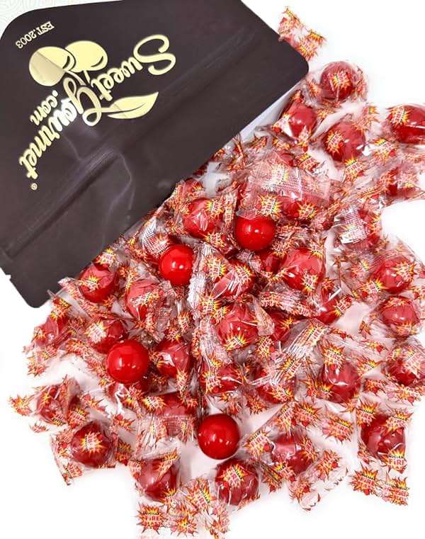 SweetGourmet Medium Fireballs Candy | Nuclear Fire Blast | Extremely Spicy Wrapped Hard Candy | 1 Pound - Image 4