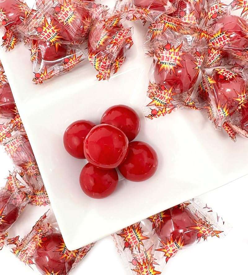 SweetGourmet Medium Fireballs Candy | Nuclear Fire Blast | Extremely Spicy Wrapped Hard Candy | 1 Pound - Image 5