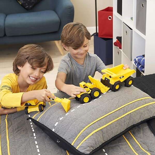 Cat Construction 7" Dump Truck, Loader & Excavator toys Combo Pack - Image 2