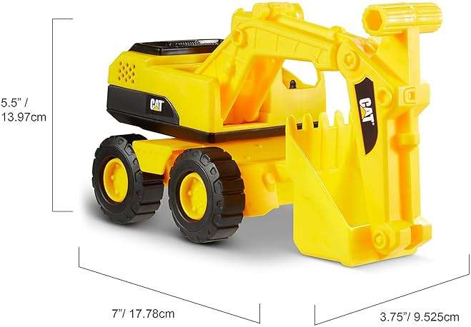 Cat Construction 7" Dump Truck, Loader & Excavator toys Combo Pack - Image 3