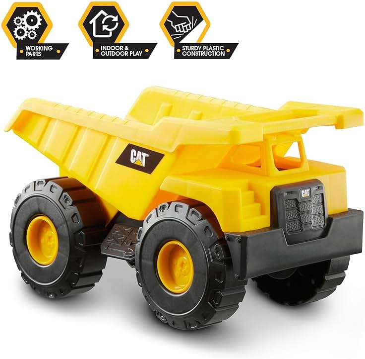 Cat Construction 7" Dump Truck, Loader & Excavator toys Combo Pack - Image 4