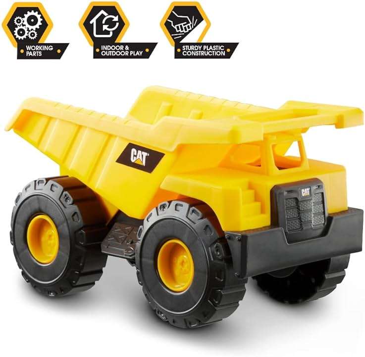 Cat Construction 7" Dump Truck, Loader & Excavator toys Combo Pack - Image 7