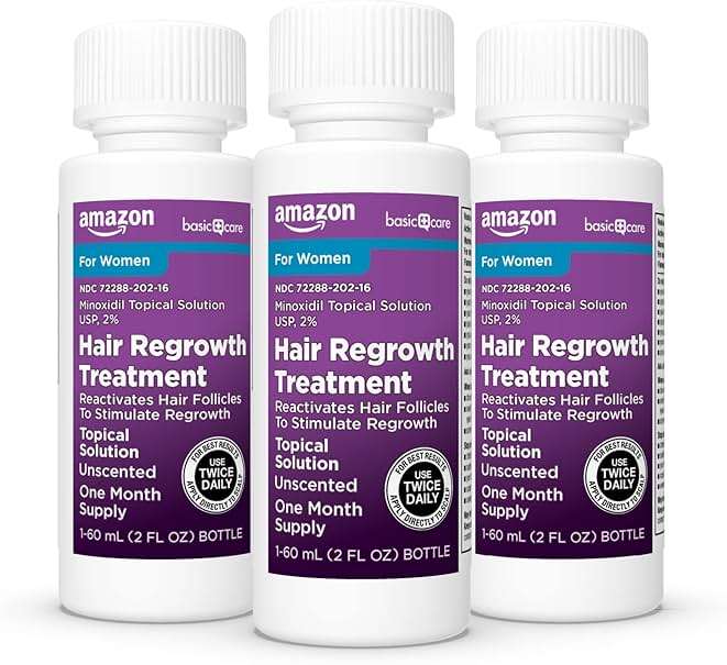 Amazon Basic Care Minoxidil Topical Solution, 2 Percent, Hair Regrowth Treatment For Women, 6 Ounce - Image 6
