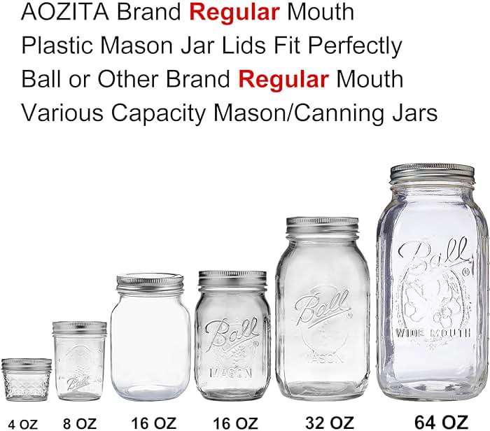 AOZITA [16 Pack] Colored Plastic Mason Jar Lids Fits Ball, Kerr & More - 8 Wide Mouth & 8 Regular Mouth - Storage Caps for Canning Jars, Dishwasher Safe & Food Grade & Leakproof - Image 2
