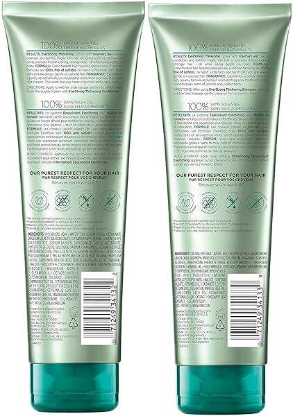 L'Oreal Paris Thickening Sulfate Free Shampoo and Conditioner, Thickens + Strengthens Thin, Fragile Hair, EverPure, 1 Hair Care Kit - Image 2