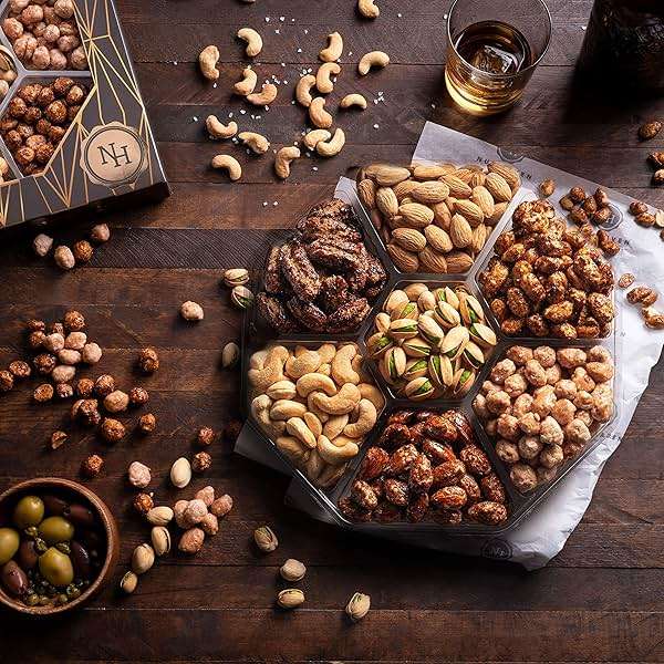 Fathers Day Nuts Gift Basket - Extra Large Assortment of Sweet & Roasted Salted Gourmet Nuts - Food Gift Box for Dad, Him, Husband, Christmas, Father's Day, Mother's Day, Family, Men & Women - Image 2