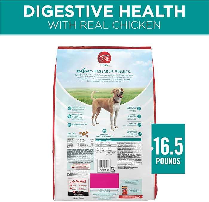 Purina One Plus Digestive Health Formula Dry Dog Food Natural with Added Vitamins, Minerals and Nutrients - 16.5 Lb. Bag - Image 7