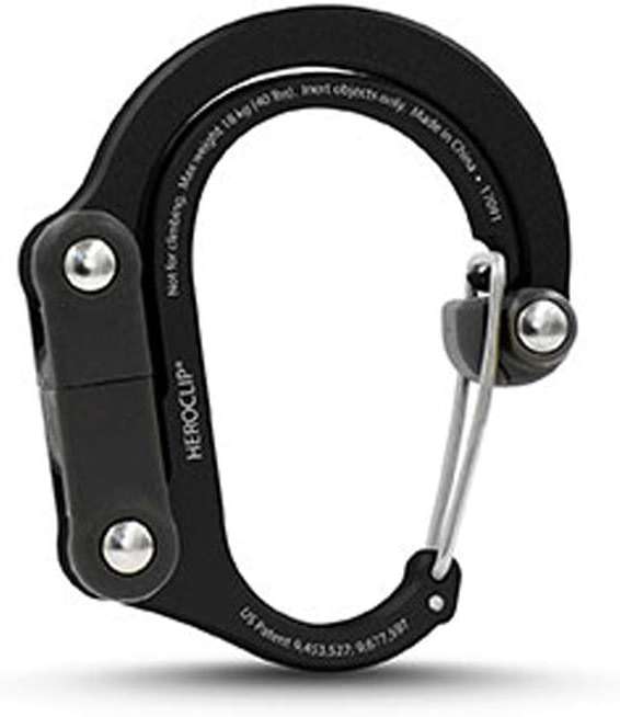Gear AID HEROCLIP Carabiner Clip and Hook (Mini) for Travel, Luggage, and Small Bags - Image 1