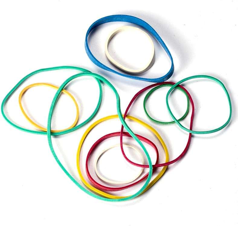 Officemate Assorted Size and Color Rubber Bands, 4 oz (82025), 0.05 x 5.75 x 1.75 inches, Assorted - Image 6
