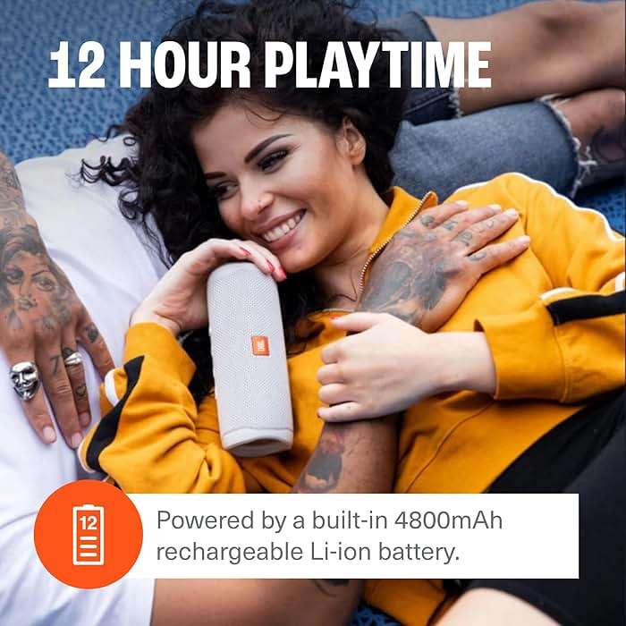 JBL FLIP 5, Waterproof Portable Bluetooth Speaker, Teal - Image 4