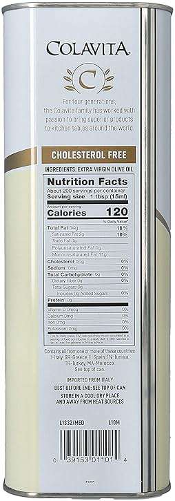 Colavita Mediterranean Extra Virgin Olive Oil, 101.4 oz Tin - Image 3