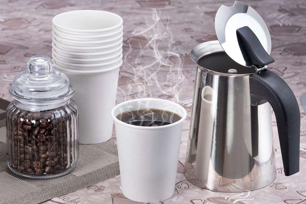NYHI 300-Pack 8 oz White Disposable Paper Cups for Hot & Cold Drinks - Coffee, Tea, Water - Leak-Proof for Parties & Offices - Image 4