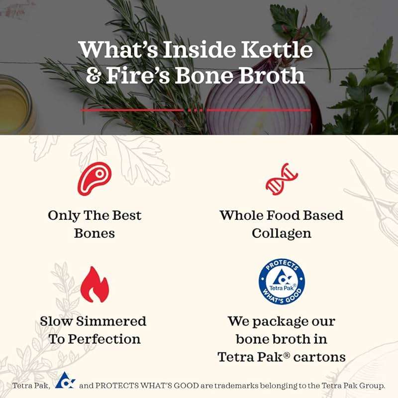 KETTLE & FIRE Coconut Curry Chicken Bone Broth, 16.9 OZ, Packaging may vary - Image 6