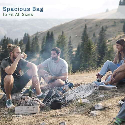 Sleeping Bag - Lightweight Envelope-Style 32F Rated Outdoor Sleeping Bag with Hood and Carry Case for Backpacking, Camping and Hiking by Wakeman (Navy) - Image 6
