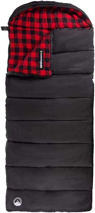 Sleeping Bag - Lightweight Envelope-Style 32F Rated Outdoor Sleeping Bag with Hood and Carry Case for Backpacking, Camping and Hiking by Wakeman (Navy) - Image 9