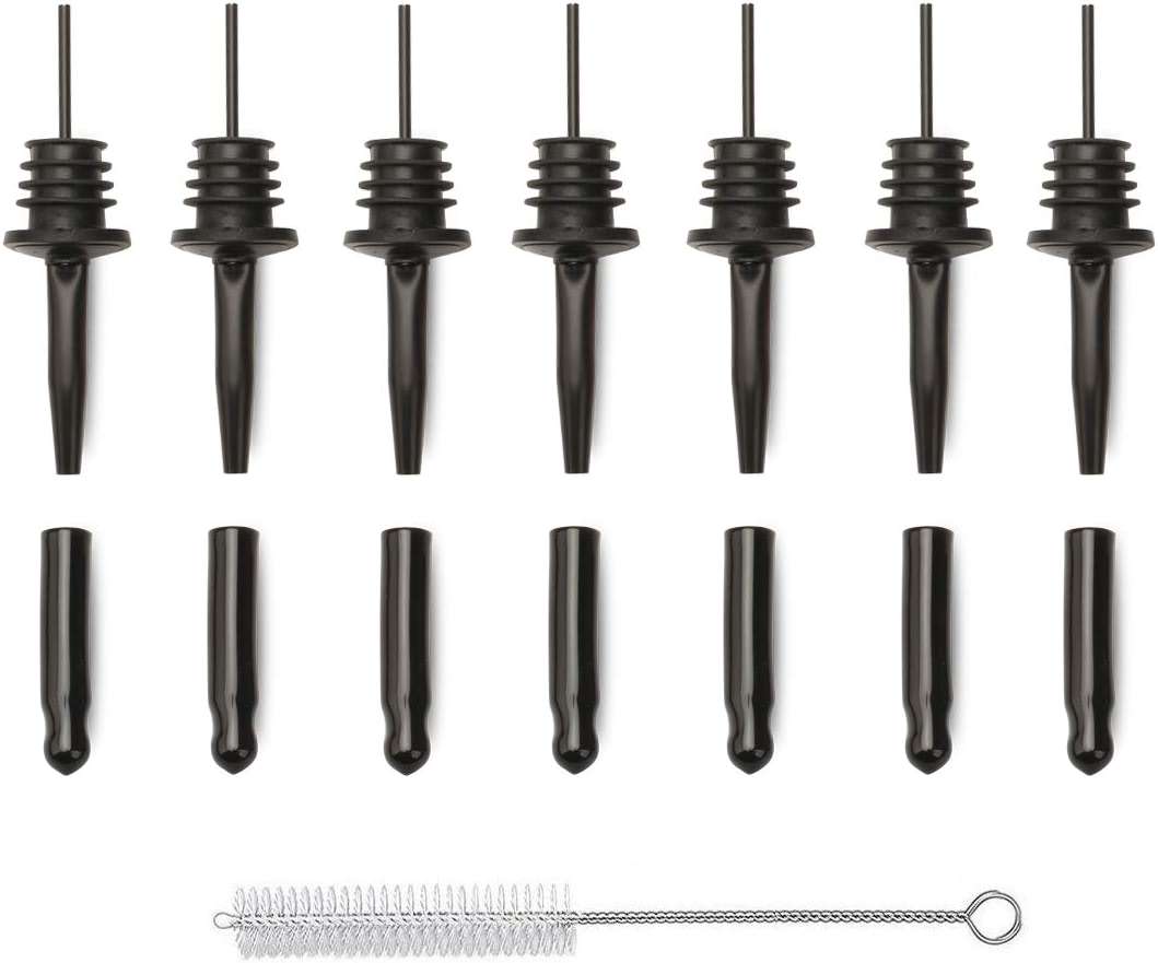 Pour Spouts for Liquor Bottles Speed Pour Pourers with Dust Cap 7+7 - Image 1