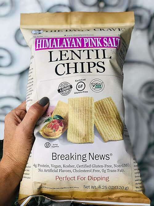 The Daily Crave Himalayan Pink Salt Lentil Chips, 4.25 Oz (Pack Of 8) 4 G Protein, Gluten-Free, Non-Gmo, Kosher, Crunchy - Image 6