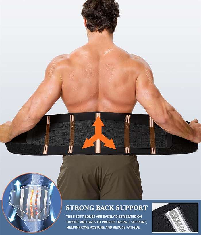 TAILONG Neoprene Waist Trimmer Ab Belt for Men Waist Trainer for Women Corset Slimming Body Shaper Workout Sauna Sweat Band - Image 4