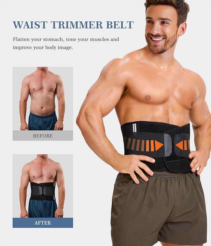 TAILONG Neoprene Waist Trimmer Ab Belt for Men Waist Trainer for Women Corset Slimming Body Shaper Workout Sauna Sweat Band - Image 5