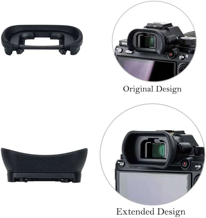 2 Packs Eyecup Eyepiece Eyeshade for Sony a7III a7II a7 a7R IV a7R II a7R III a7S II a9 a58 a99 II Viewfinder Replaces Sony FDA-EP18 FDA-EP16 FDA-EP15 Eye Cup - Image 2