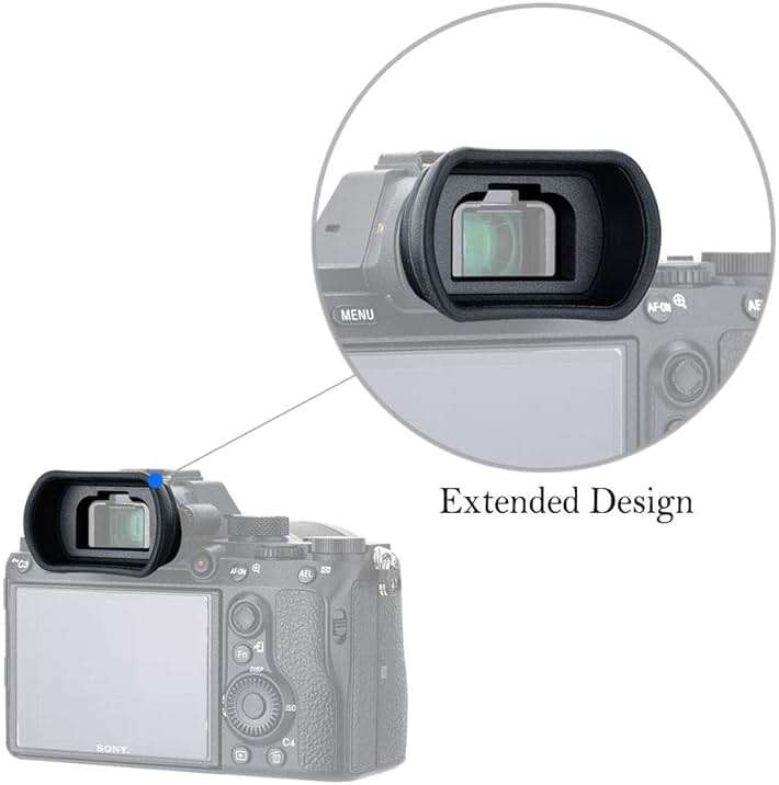 2 Packs Eyecup Eyepiece Eyeshade for Sony a7III a7II a7 a7R IV a7R II a7R III a7S II a9 a58 a99 II Viewfinder Replaces Sony FDA-EP18 FDA-EP16 FDA-EP15 Eye Cup - Image 5