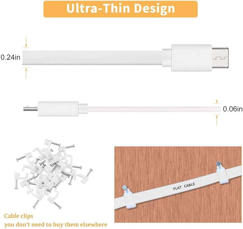2 Pack 20FT Power Extension Cable Compatible with Wyze Cam v4/v3/OG,Wyze Cam Pan v3/v4,Blink,eufy,NestCam Indoor,Amazon Cloud Camera,USB A to USB C (White) - Image 4