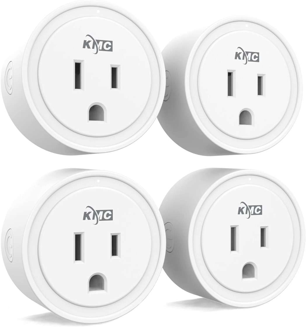KMC Smart Plug Mini 4-Pack, Wi-Fi Outlets for Smart Home, Remote Control Lights and Devices from Anywhere, No Hub Required, ETL Certified, Works with Alexa and Google Home - Image 1