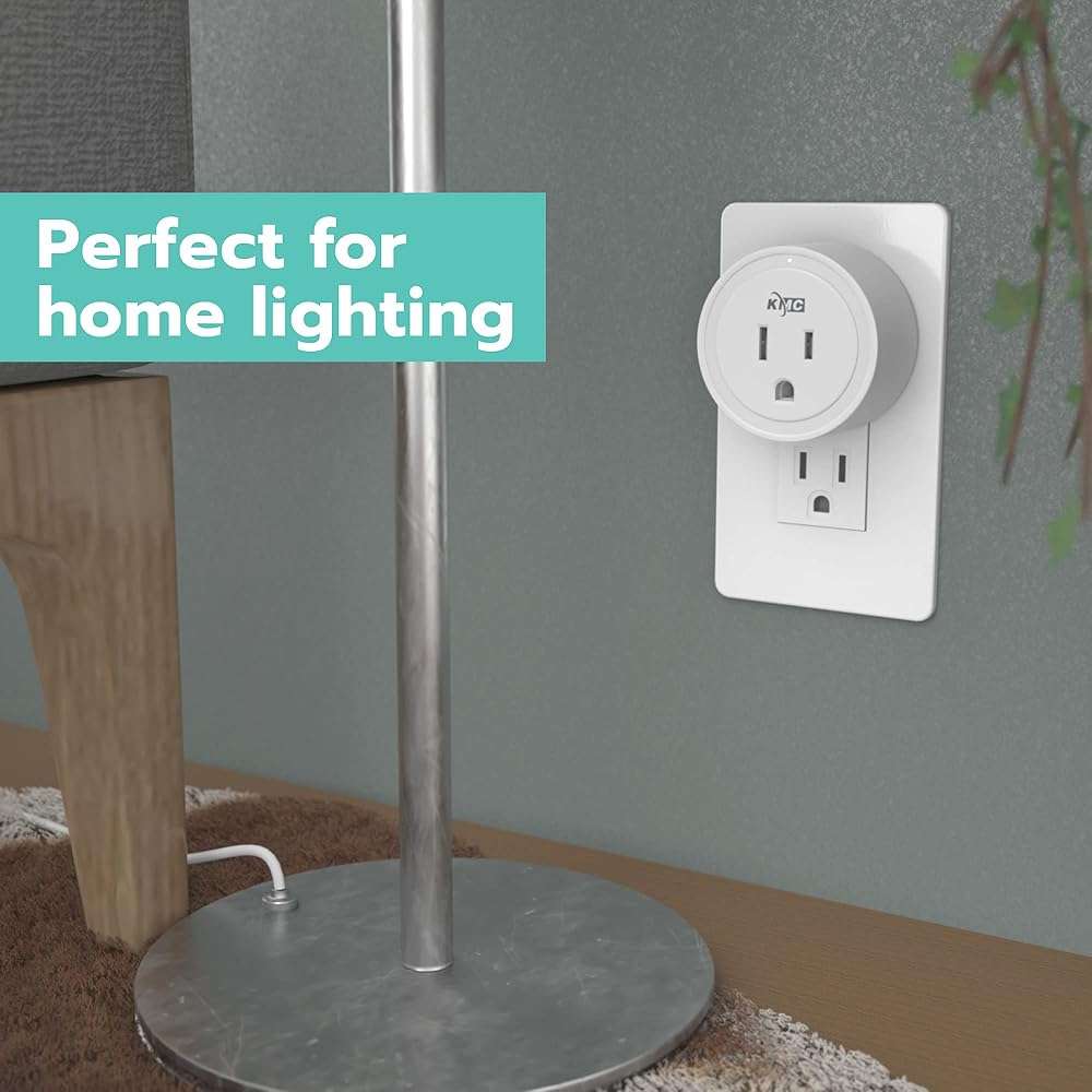 KMC Smart Plug Mini 4-Pack, Wi-Fi Outlets for Smart Home, Remote Control Lights and Devices from Anywhere, No Hub Required, ETL Certified, Works with Alexa and Google Home - Image 4