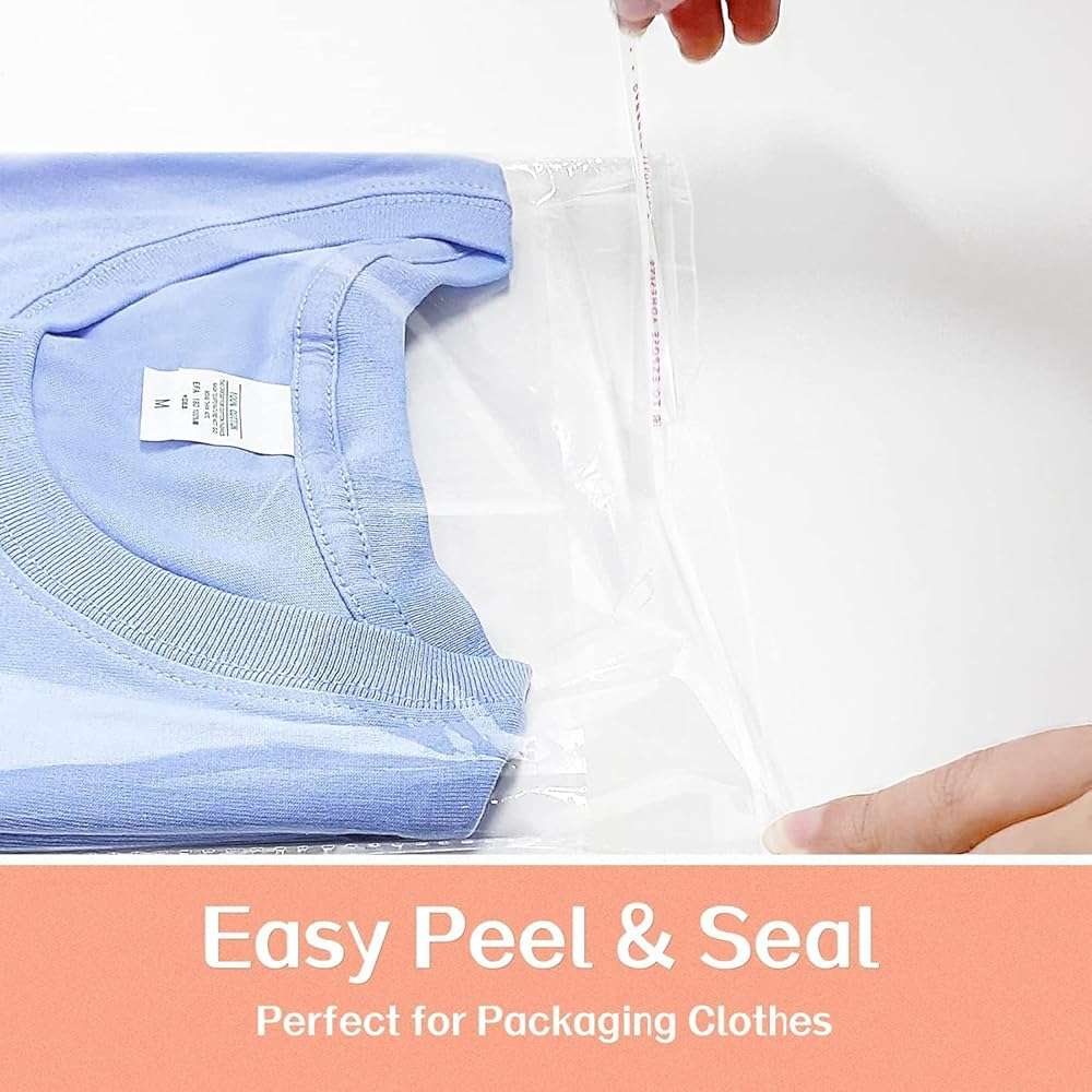 KRUM Heavy Quality Transparent Saree Cloth Utility Bag Self Adhesive BOPP Bag (50, 12 X 16 Inch) - Image 7