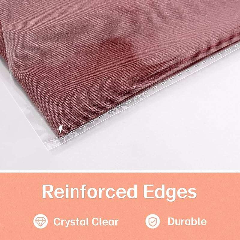 KRUM Heavy Quality Transparent Saree Cloth Utility Bag Self Adhesive BOPP Bag (50, 12 X 16 Inch) - Image 8
