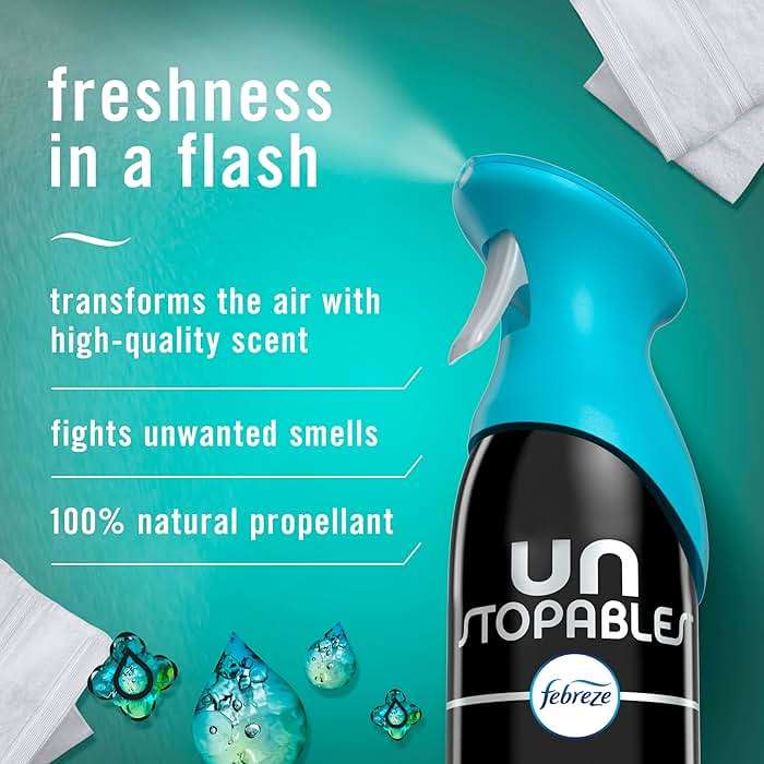 Febreze Air Mist Air Freshener Spray, Odor-Fighting Room Spray, Air Fresheners for Home and Bathroom and Kitchen, Aerosol Can, Unstopables Fresh Scent, Multicolor, 8.8oz (Pack of 3) - Image 2
