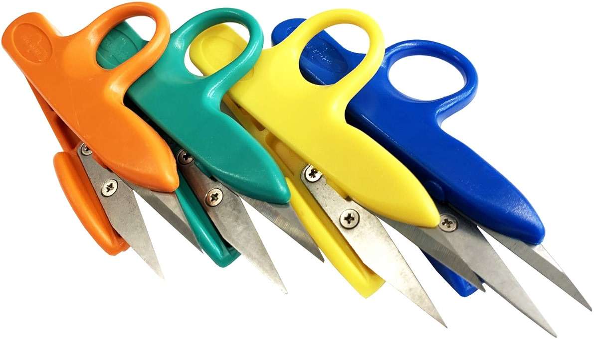 Golden Eagle Right/Left Craft Sewing Pruning Thread Scissors in Soft Vinyl Pouch 4pcs a Pack (4pcs Assorted Colors) - Image 4