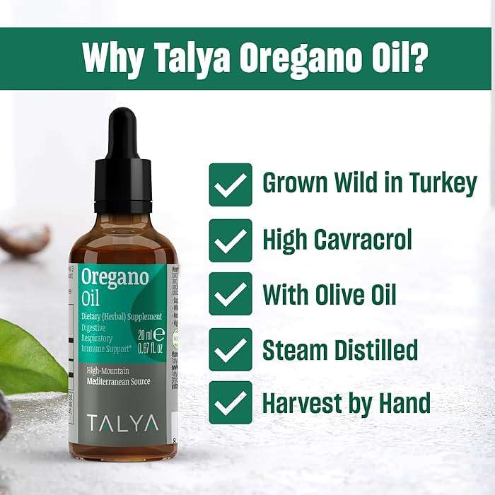 TALYA Oregano Oil 0.67 fl.oz | Oil of Oregano Liquid | Immune Support, High Carvacrol, Digestive Health | Non-GMO | Vegan | Mediterranean Oregano - Image 4