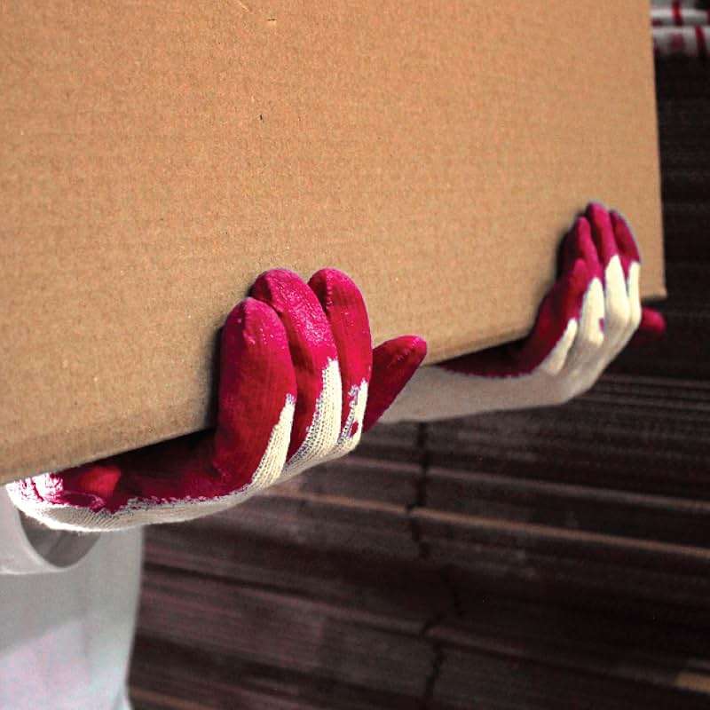 CBC Crown PREMIUM Non-Slip Multi-Purpose Red, Blue Latex Rubber Palm Coated Work Safety Gloves Garden Gloves - Image 8