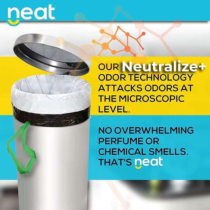 Neat Tall Kitchen 13 Gallon Drawstring Trash Bags - (MEGA 200 Count) - Triple Ply Fortified, Eco-Friendly 50% Recycled Material, Neutralize+ Odor Technology, Reversible Black and White Garbage Bags - Image 5