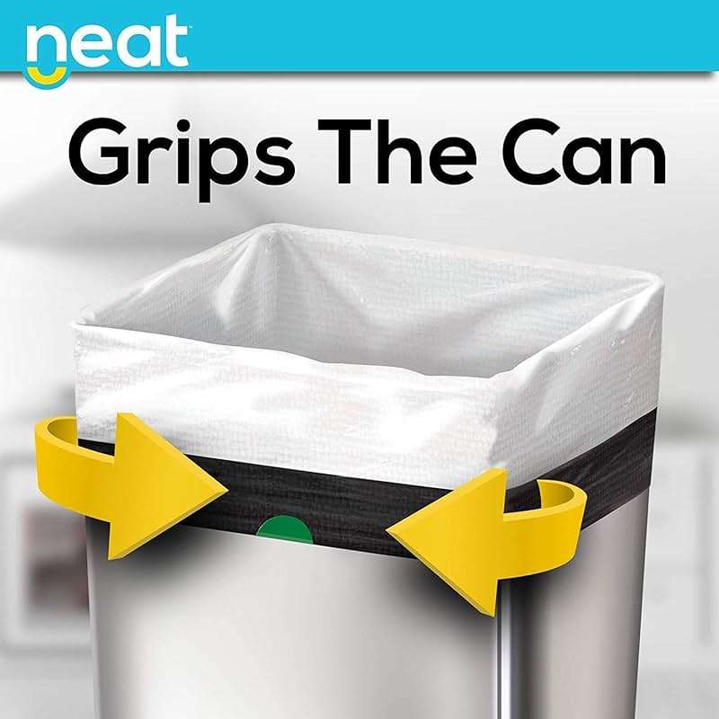 Neat Tall Kitchen 13 Gallon Drawstring Trash Bags - (MEGA 200 Count) - Triple Ply Fortified, Eco-Friendly 50% Recycled Material, Neutralize+ Odor Technology, Reversible Black and White Garbage Bags - Image 6