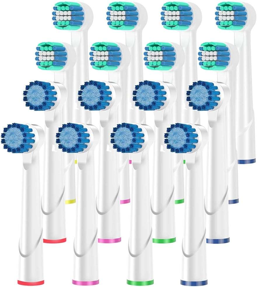 KHBD Replacement Heads Compatible with Oral B Braun Toothbrushes Electric- 16 Pack Professional Precision & Sensitive Brush Heads Refill for Oral B 7000/Pro 1000/9600/ 5000/3000/8000 - Image 1
