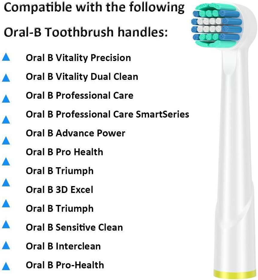 KHBD Replacement Heads Compatible with Oral B Braun Toothbrushes Electric- 16 Pack Professional Precision & Sensitive Brush Heads Refill for Oral B 7000/Pro 1000/9600/ 5000/3000/8000 - Image 2