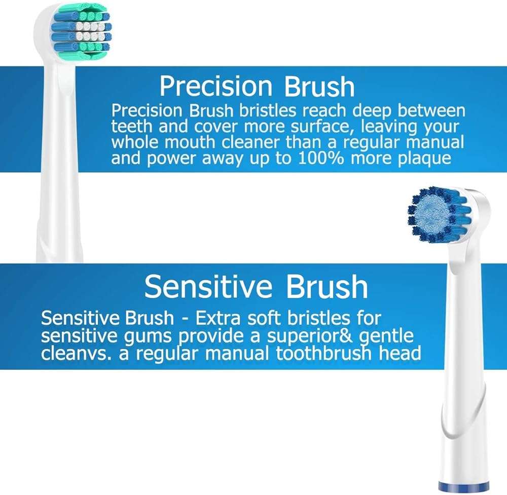 KHBD Replacement Heads Compatible with Oral B Braun Toothbrushes Electric- 16 Pack Professional Precision & Sensitive Brush Heads Refill for Oral B 7000/Pro 1000/9600/ 5000/3000/8000 - Image 4