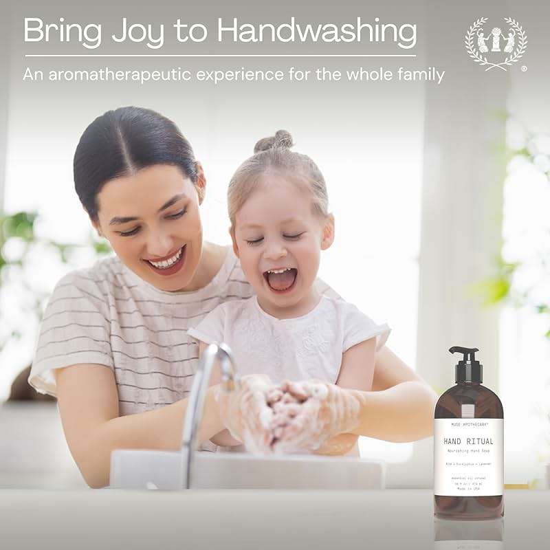 Muse Apothecary Hand Ritual - Aromatic and Nourishing Hand Soap, Infused with Natural Aromatherapy Essential Oils - USDA Certified Biobased - 16 oz, Aloe + Eucalyptus + Lavender, 2 Pack - Image 5