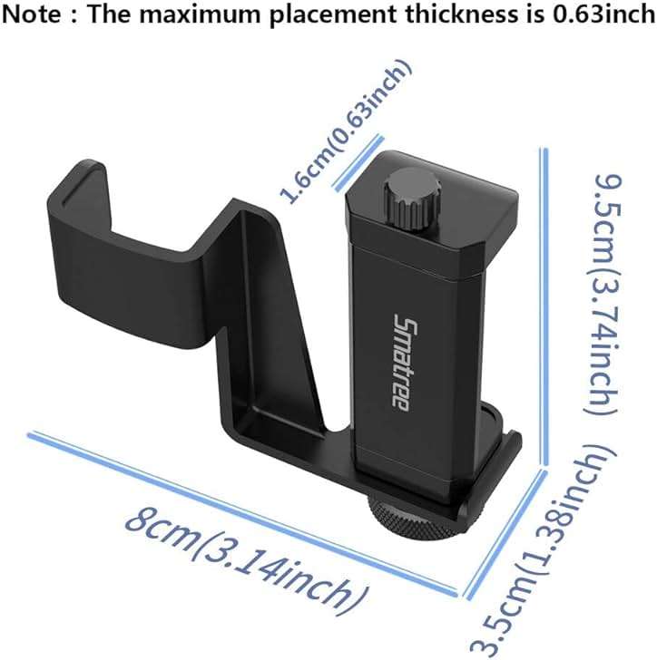 Smatree OSMO Pocket 2 Phone Holder Set Expansion Accessories with 1/4”Thread Screw Compatible with DJI OSMO Pocket 2/ DJI OSMO Pocket and Smartphone - Image 4