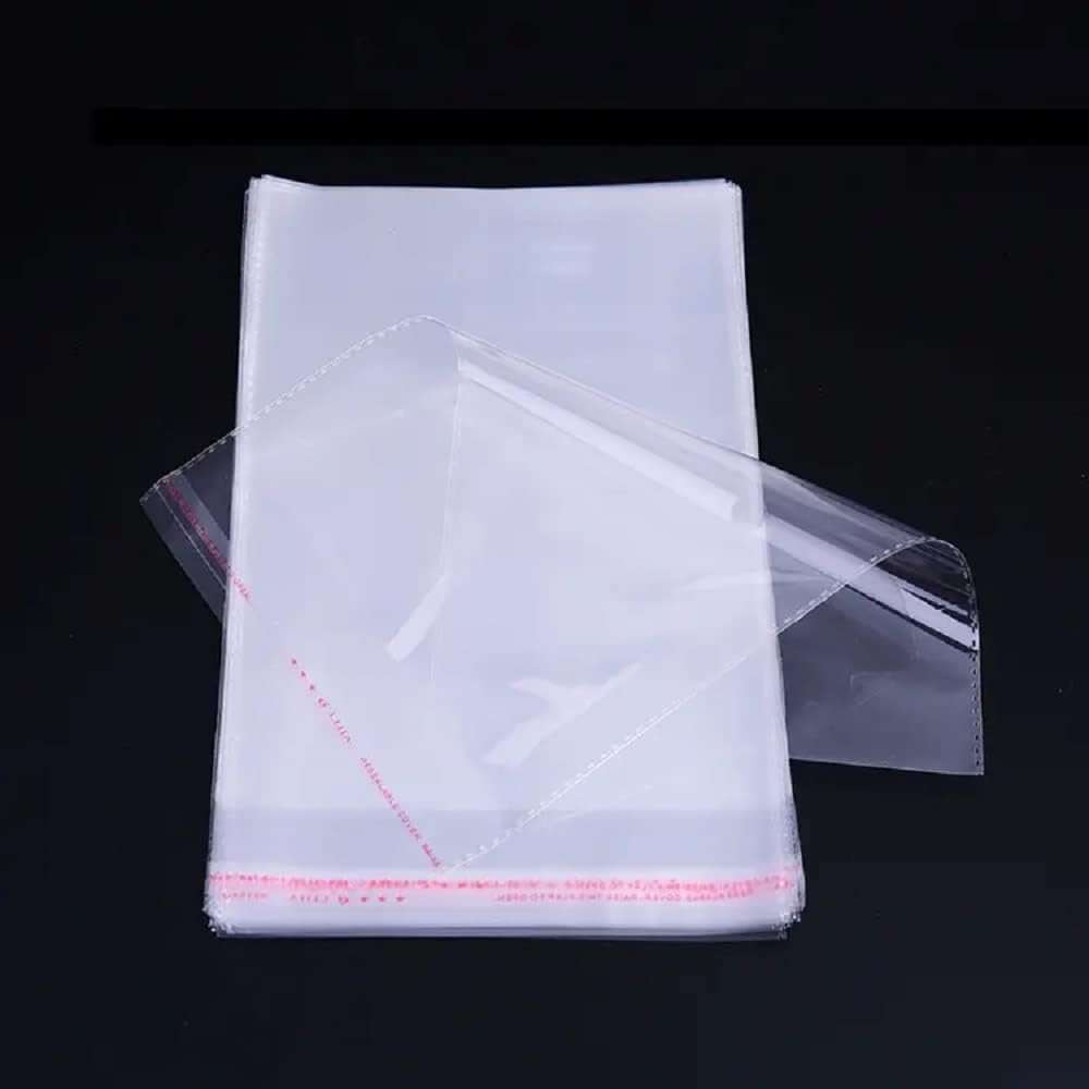 KRUM Heavy Quality Transparent Saree Cloth Utility Bag Self Adhesive BOPP Bag 9X12 Inch Pack of 100 - Image 5