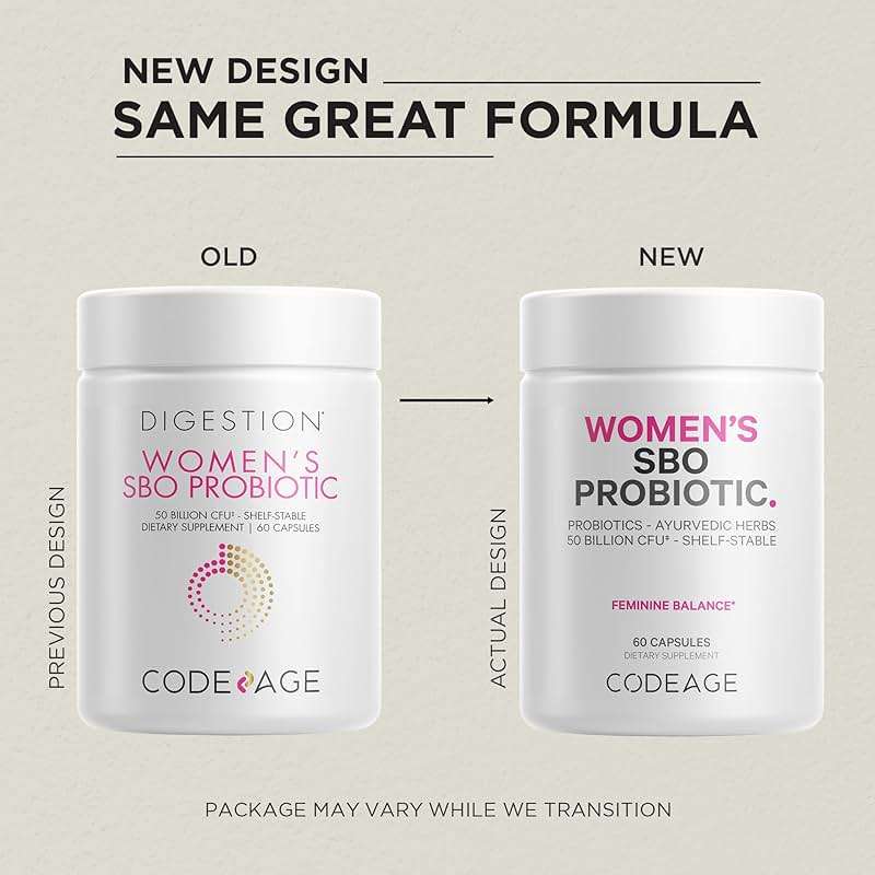 Codeage Women’s Probiotics Supplement - 50 Billion CFUs - SBO Probiotics & Prebiotics - Cranberries - Feminine Health - Fermented Botanical Blend, Whole Food Supplement - Vegan, Non-GMO - 60 Capsules - Image 3