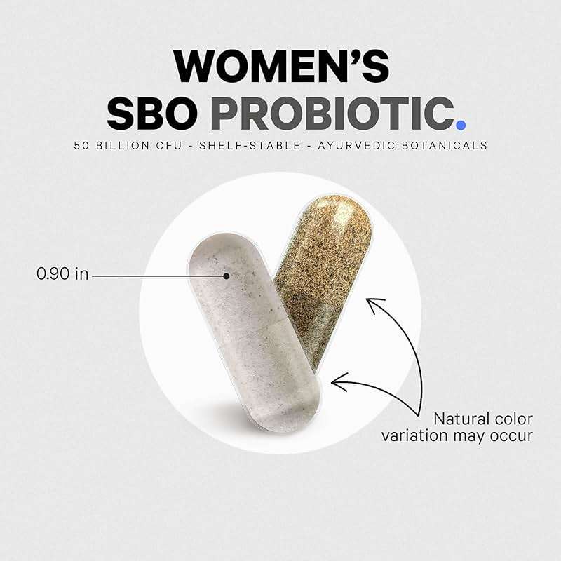 Codeage Women’s Probiotics Supplement - 50 Billion CFUs - SBO Probiotics & Prebiotics - Cranberries - Feminine Health - Fermented Botanical Blend, Whole Food Supplement - Vegan, Non-GMO - 60 Capsules - Image 9