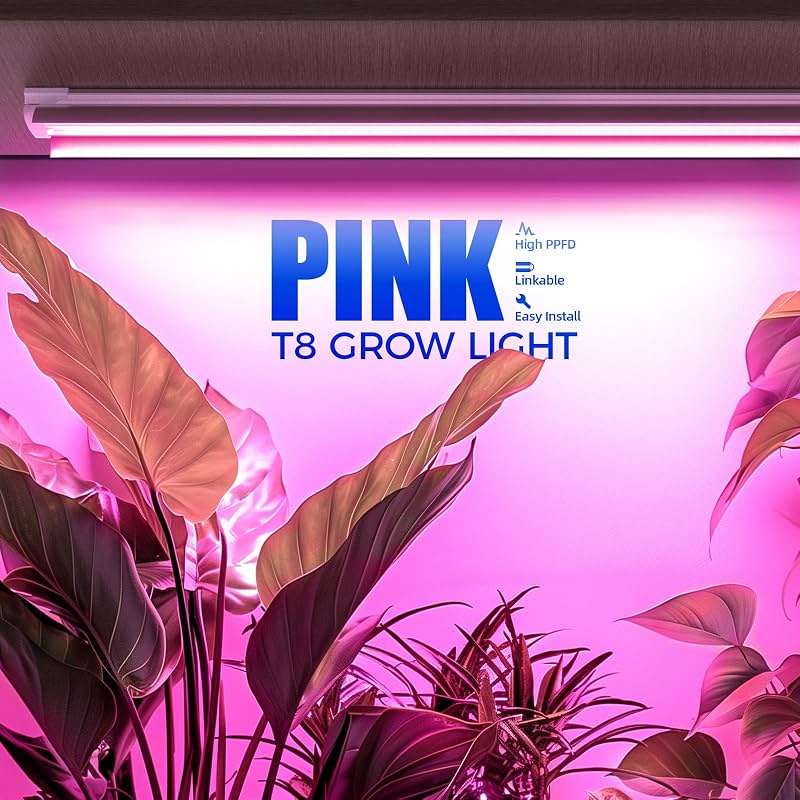 Barrina LED Grow Light, 252W(6 x 42W) 4ft T8, Full Spectrum, V-Shape with Reflector, Linkable Design, Plant Lights for Indoor Plants, 6-Pack - Image 4