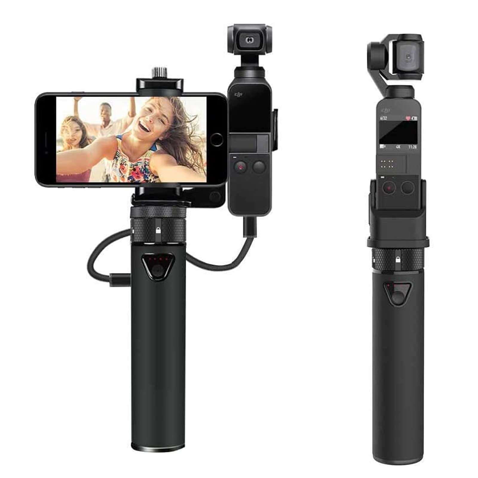 Smatree Portable Osmo Pocket 2 PowerStick (Power Bank) Compatible for DJI Osmo Pocket 2/1, Handheld Smartphone Holder Mount Bracket for OsmoPocket Camera - Image 1