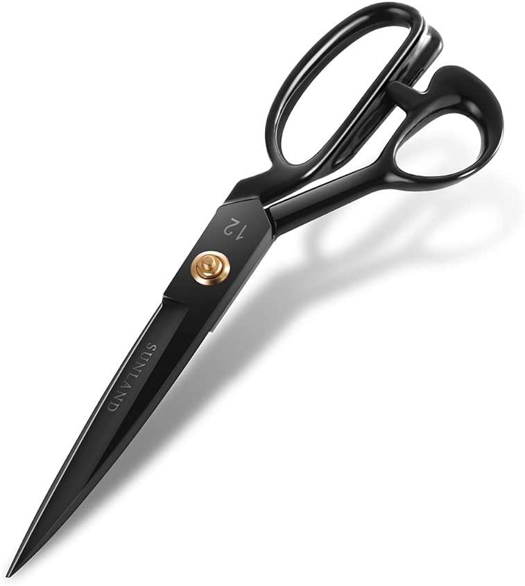 SUNLAND Professional Tailor Scissors Heavy Duty Tailor Shears for Costume Designer Dressmaker Sewing Fabric Black - Image 1