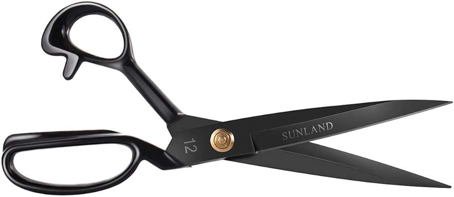 SUNLAND Professional Tailor Scissors Heavy Duty Tailor Shears for Costume Designer Dressmaker Sewing Fabric Black - Image 2