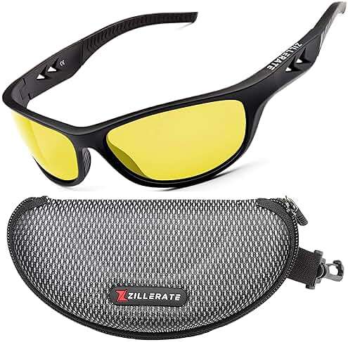 ZILLERATE Night Vision Driving Glasses - Anti Glare HD Polarized Yellow Tinted Sunglasses for Men & Women - Image 1